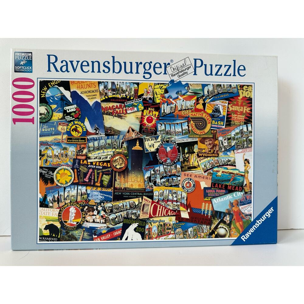 Ravensburger Jigsaw Puzzle, Road Trip USA, Premium Softclick, 192120, 1000 pc